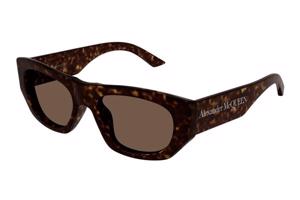 Alexander McQueen AM0450S 002 ONE SIZE (54) Havana Unisex Napszemüvegek