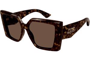 Alexander McQueen AM0467S 002 ONE SIZE (56) Havana Férfi Napszemüvegek