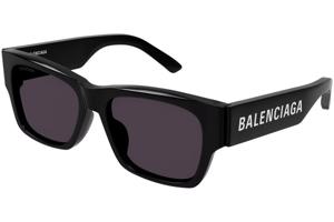 Balenciaga BB0262SA 001 ONE SIZE (56) Fekete Unisex Napszemüvegek