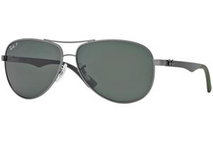 Ray-Ban Carbon Fibre RB8313 004/N5 Polarized L (61) Ezüst Női Napszemüvegek