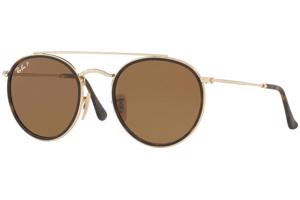 Ray-Ban Round Double Bridge RB3647N 001/57 Polarized ONE SIZE (51) Havana Unisex Napszemüvegek