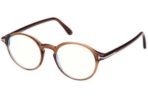 Tom Ford FT5867-B 048 ONE SIZE (49) Barna Unisex Dioptriás szemüvegek