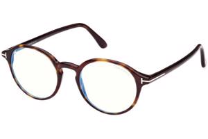 Tom Ford FT5867-B 052 ONE SIZE (49) Havana Unisex Dioptriás szemüvegek