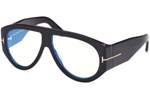 Tom Ford FT5958-B 001 ONE SIZE (60) Fekete Unisex Dioptriás szemüvegek